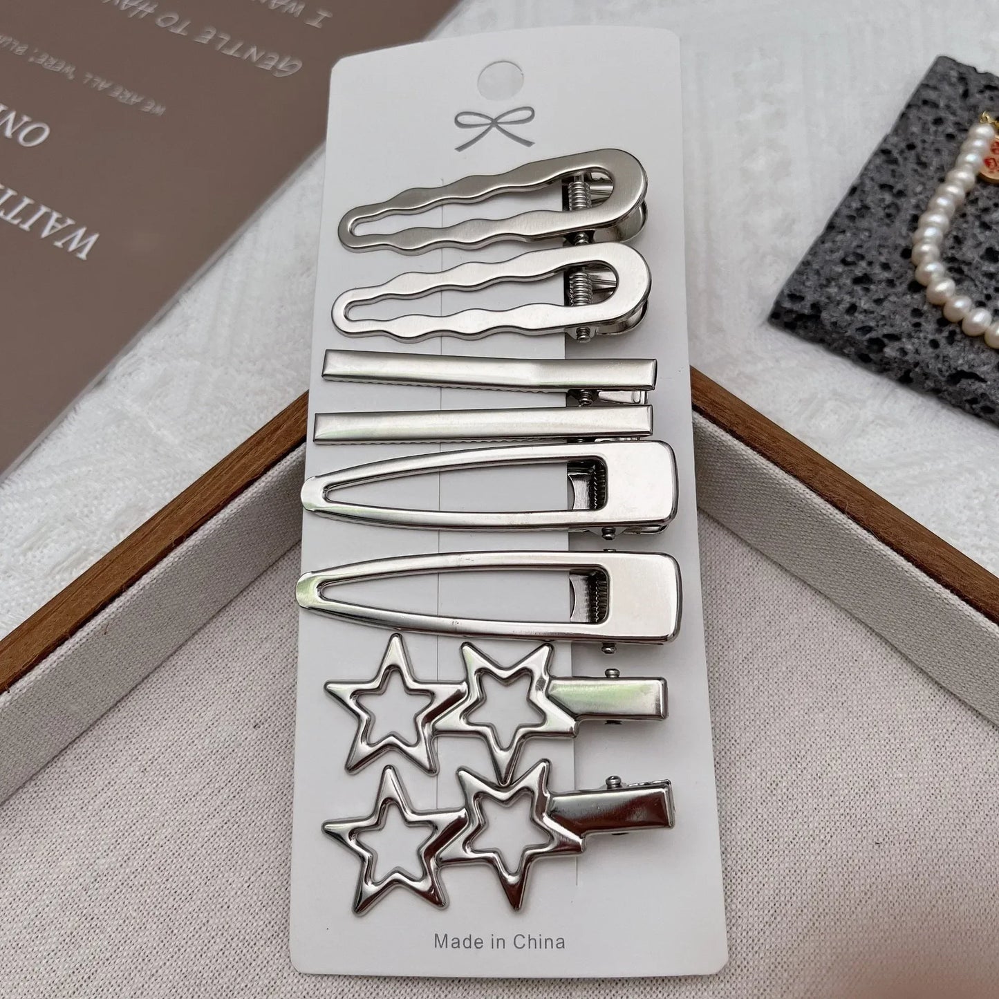 Sliver Metal Hair Clips for Women, Y2K Duckbill Hairpin, Personality Bangs Side Headwear, Barrettes Hairclip Styling Accessories