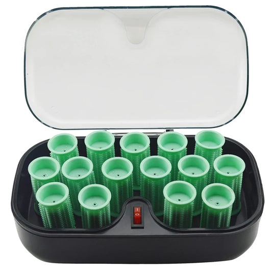 15Pcs/set Electrci Hair Perm Rods Dry Wet Dual-purpose Ceramic Hair Curler Self-Grip Lasting Curling Roller For Long Short Hair