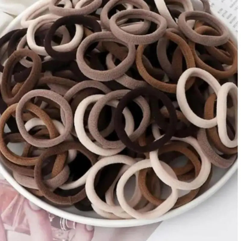 30Pcs Women Girl Mixed Colors Hair Bands Basic Hair Ties Elastic Headband Simple Hair Accessories Ponytail Holder