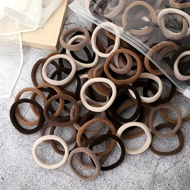30Pcs Women Girl Mixed Colors Hair Bands Basic Hair Ties Elastic Headband Simple Hair Accessories Ponytail Holder