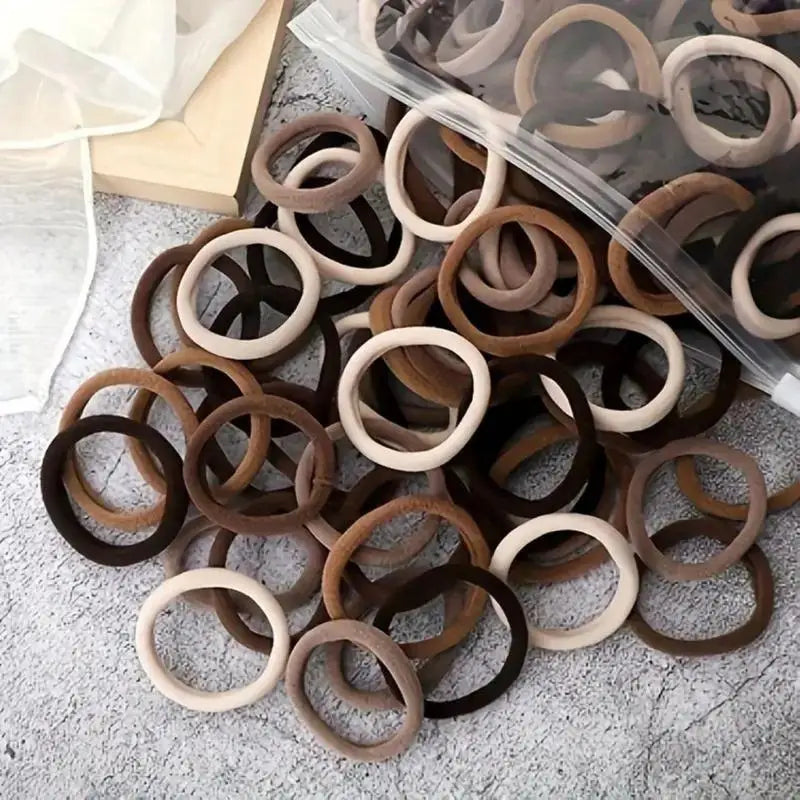 30Pcs Women Girl Mixed Colors Hair Bands Basic Hair Ties Elastic Headband Simple Hair Accessories Ponytail Holder