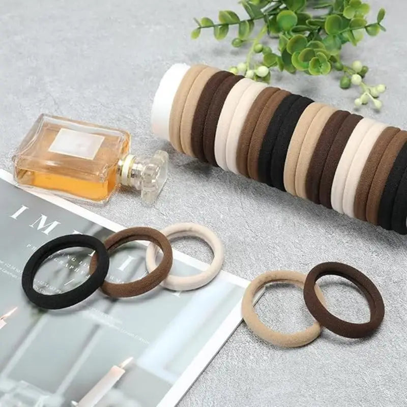 30Pcs Women Girl Mixed Colors Hair Bands Basic Hair Ties Elastic Headband Simple Hair Accessories Ponytail Holder