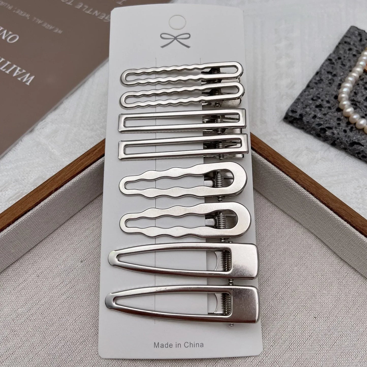 Sliver Metal Hair Clips for Women, Y2K Duckbill Hairpin, Personality Bangs Side Headwear, Barrettes Hairclip Styling Accessories