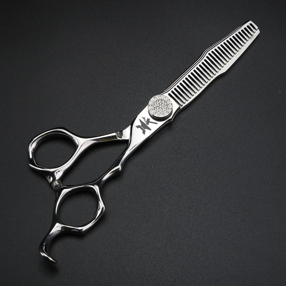 CNC craft hair scissors 6-inch Japanese 440C steel cutting and thinning scissors hairdresser scissors