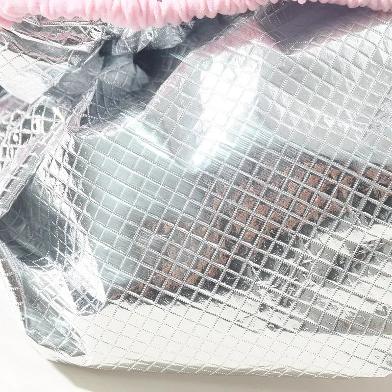 Portable Hair Salon Smooth Hair Oil Baking Cap 1PC Self-heating Tin Foil Hat Thickened Heating Steam Hair Mask Cap