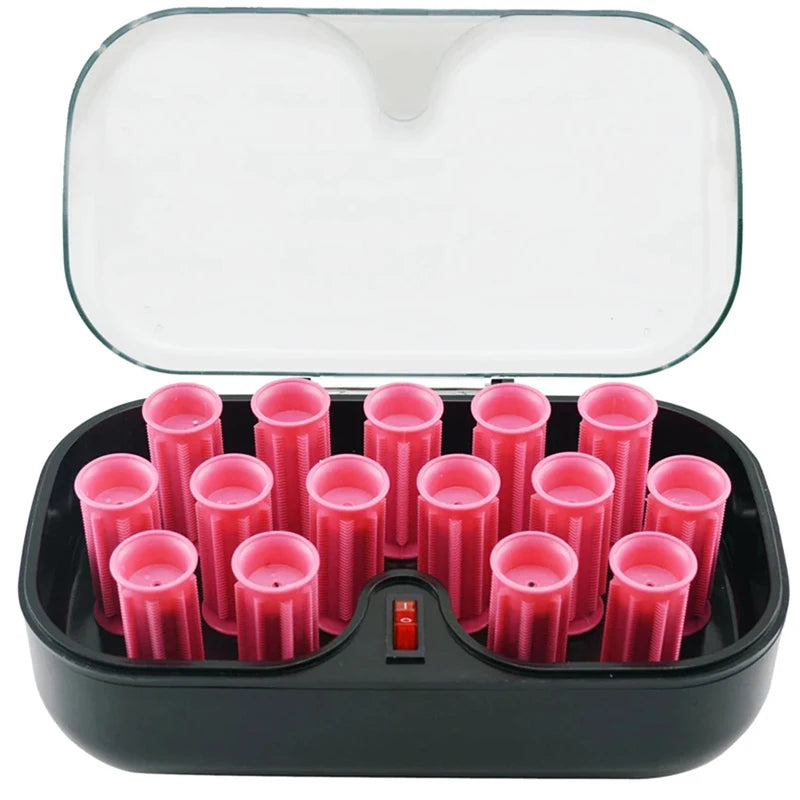 15Pcs/set Electrci Hair Perm Rods Dry Wet Dual-purpose Ceramic Hair Curler Self-Grip Lasting Curling Roller For Long Short Hair