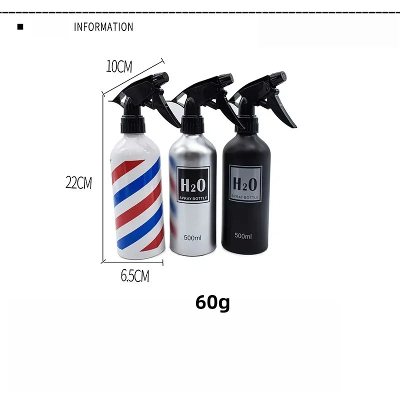 500ml Hairdressing Fine Mist Spray Empty Bottle PET Plastic High Pressure Retro Refillable Bottle Salon Hairdressing Makeup Tool