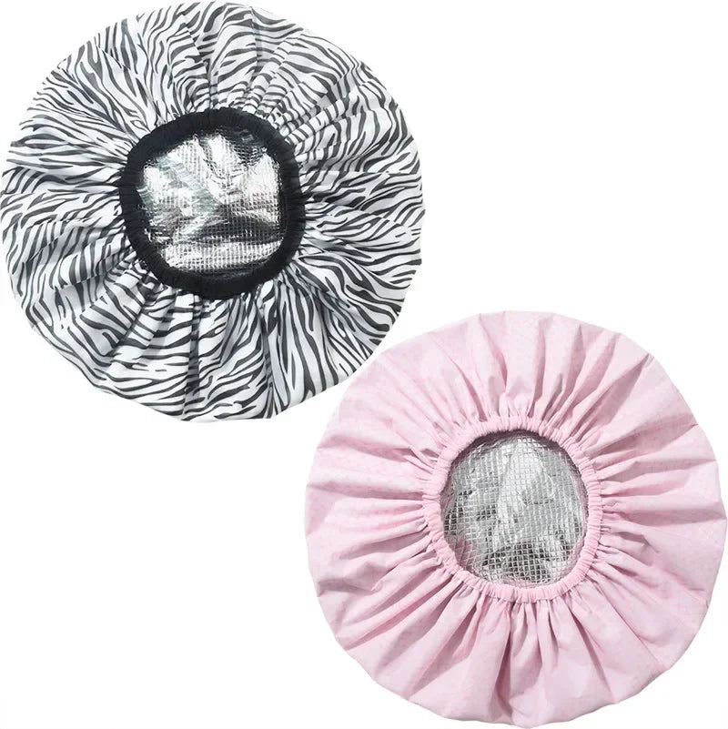 Portable Hair Salon Smooth Hair Oil Baking Cap 1PC Self-heating Tin Foil Hat Thickened Heating Steam Hair Mask Cap