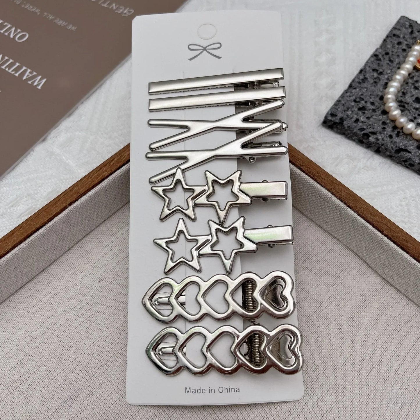 Sliver Metal Hair Clips for Women, Y2K Duckbill Hairpin, Personality Bangs Side Headwear, Barrettes Hairclip Styling Accessories