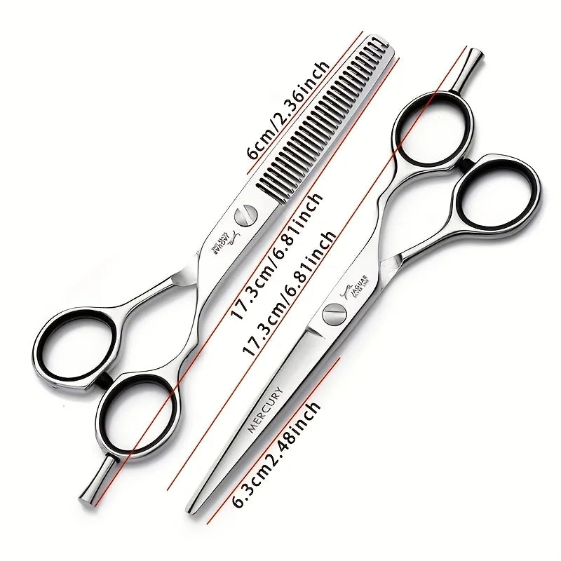 All-Purpose Hair Cutting Scissors, Durable Stainless Steel, Plastic Safety Guard,Customizable Tightness, Comfort Fit for Fingers