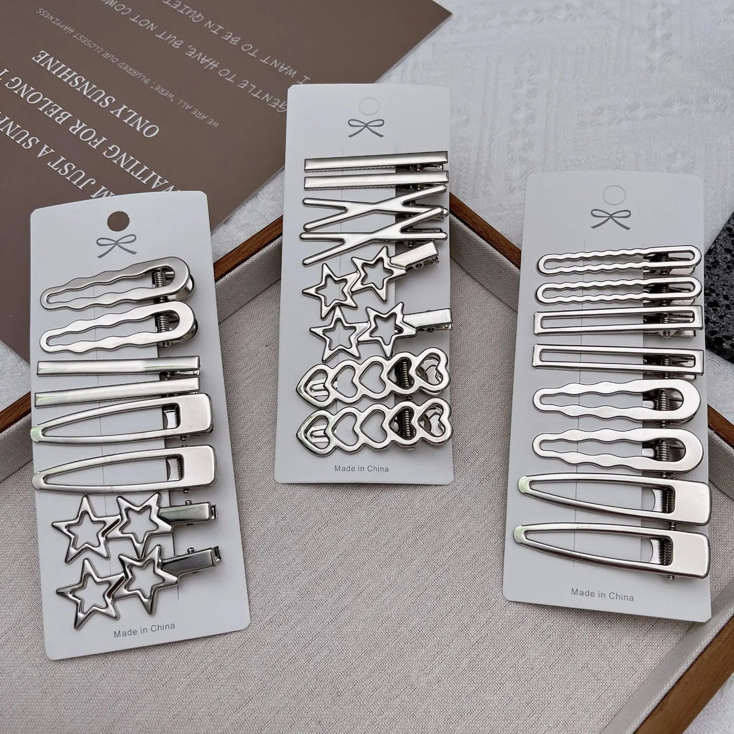 Sliver Metal Hair Clips for Women, Y2K Duckbill Hairpin, Personality Bangs Side Headwear, Barrettes Hairclip Styling Accessories