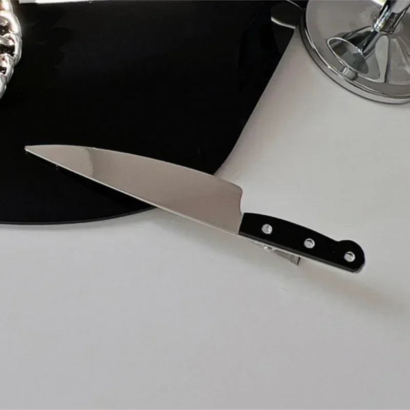 Creative Weird Knife Hair Clips Simulated Scissors Light Bulb Food Hairpins Girls Hairclip Punk Barrette Headwear Accessories