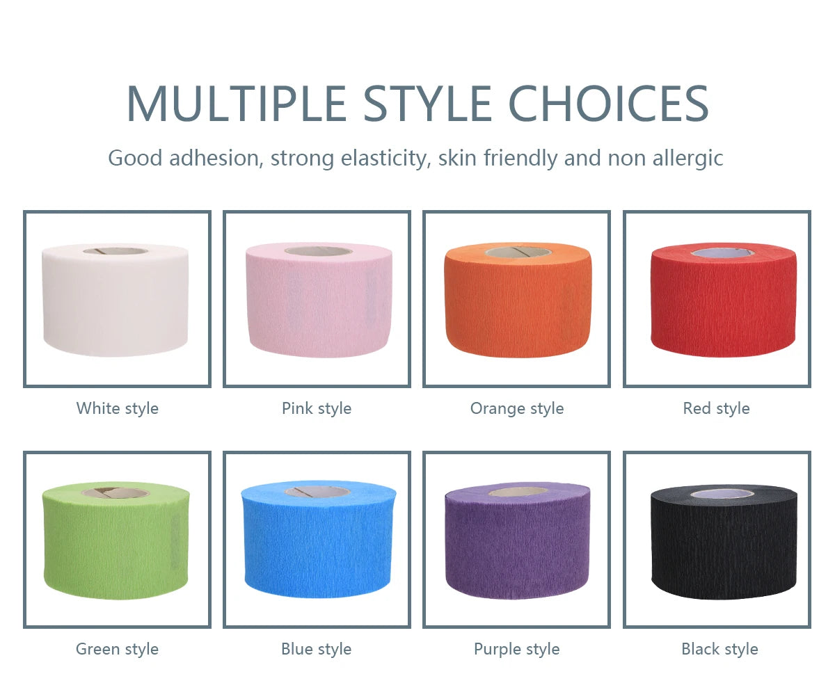 8 Color Disposable Neck Strips 1 Pack Hair Cutting Accessory Neck Paper Adjustable Barber Dedicated Salon Hairdressing Tools