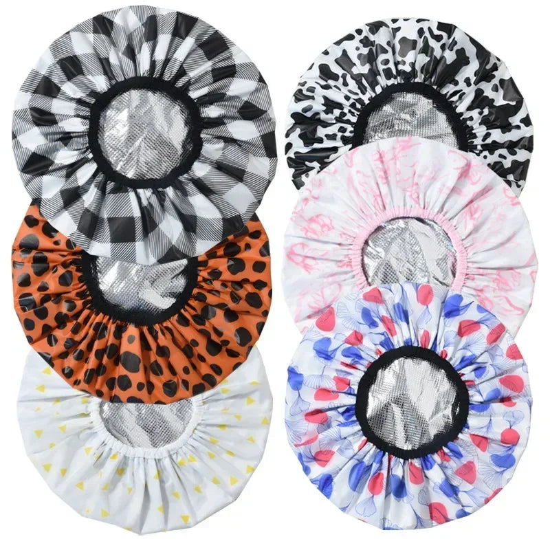 Portable Hair Salon Smooth Hair Oil Baking Cap 1PC Self-heating Tin Foil Hat Thickened Heating Steam Hair Mask Cap