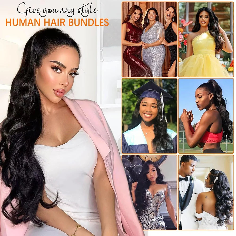 Fayniss Body Wave Human Hair Weave 1/3/4 Bundles Brazilian Raw Remy Human Hair Bundles 100% Unprocessed Human Hair Extension