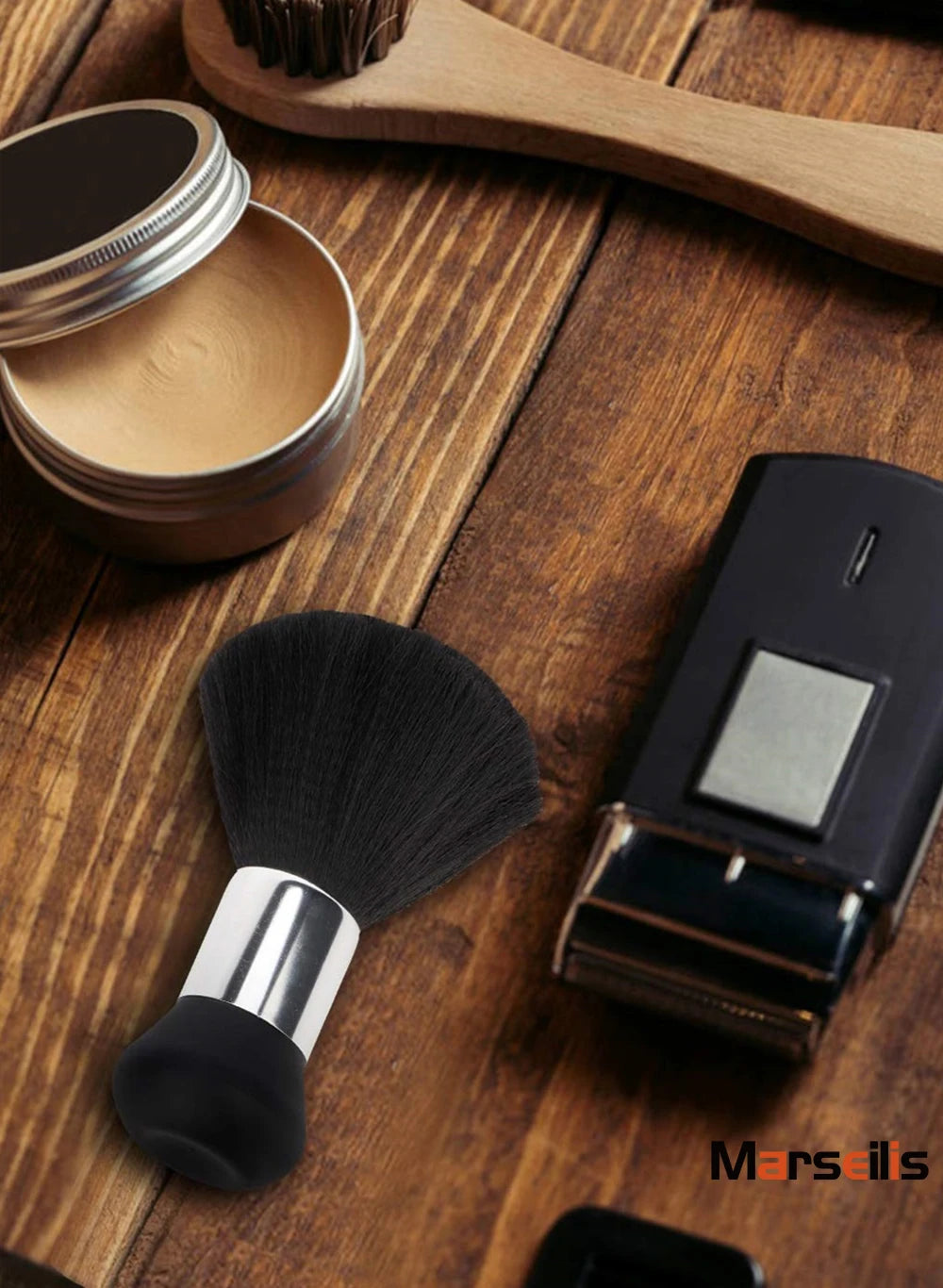 Marseilis Soft Brush Neck Dust Remover Soft Neck Brush For Hair Cutting Neck and Facial Cleaning Hair Sweeping Brush Salon Tools