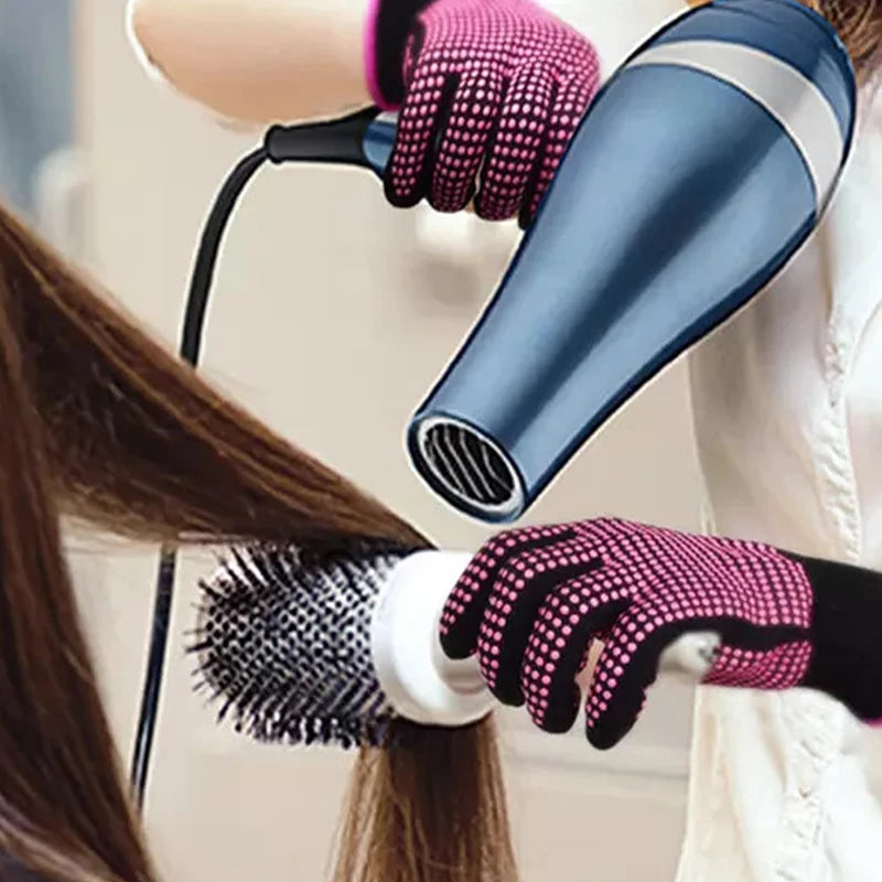 NEW NEW* Double-sided Hair Straightener Perm Curling Hairdressing Heat Resistant Finger Glove Hair Salon Styling Gloves