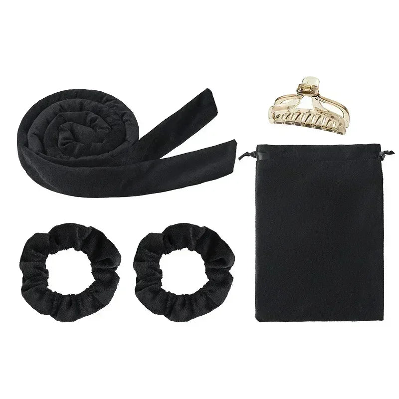 Heatless Curling Rod Headband Hair Curlers No Heat Ribbon Lazy Hair Rollers Silk Curls Sleeping Soft Headband Hair Styling Tools