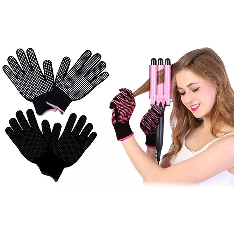 NEW NEW* Double-sided Hair Straightener Perm Curling Hairdressing Heat Resistant Finger Glove Hair Salon Styling Gloves