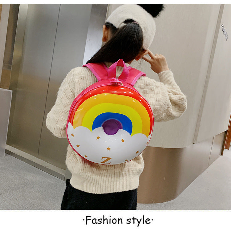 Cartoon Kids Backpack Cute Donut Eggshell Bag Fun Kindergarten Kids Backpack Boys Girls Backpack