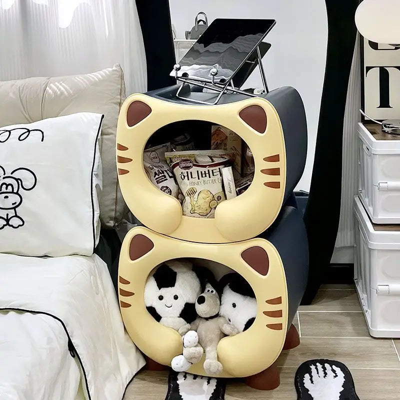 Modern Luxury Cartoon Cute Trendy Bedside Table Bedroom Bedside Table Toy Storage Nightstands Living Room Home Furniture