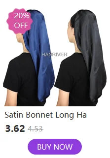 Satin Bonnet Long Hair Hat Soft Elastic Band Nightcap Silky Cap Curly Hair Braids Dreadlocks Care Wrap For Women Men Unisex