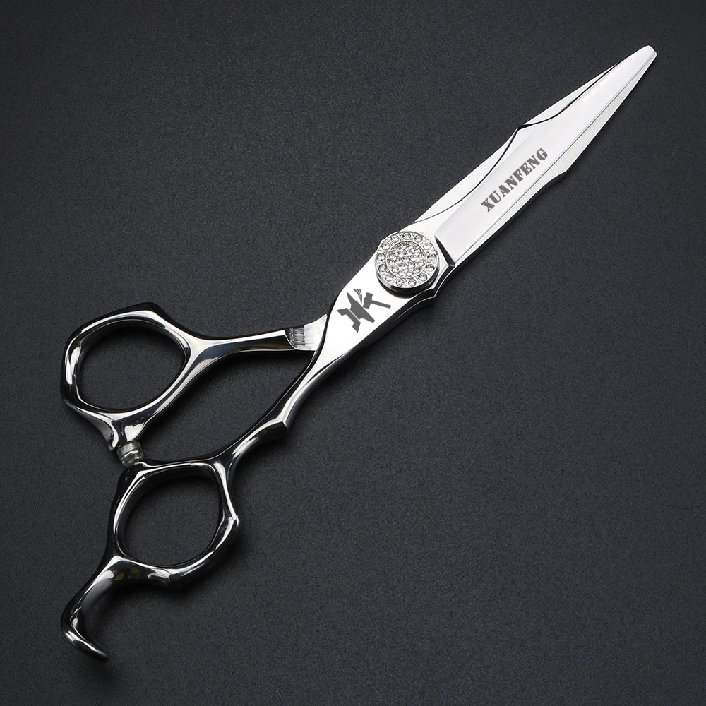 CNC craft hair scissors 6-inch Japanese 440C steel cutting and thinning scissors hairdresser scissors