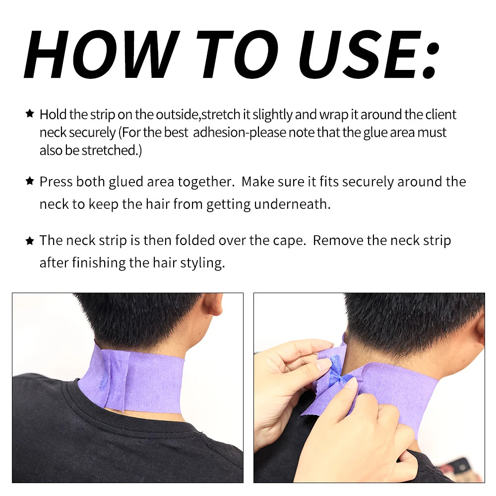 8 Color Disposable Neck Strips 1 Pack Hair Cutting Accessory Neck Paper Adjustable Barber Dedicated Salon Hairdressing Tools