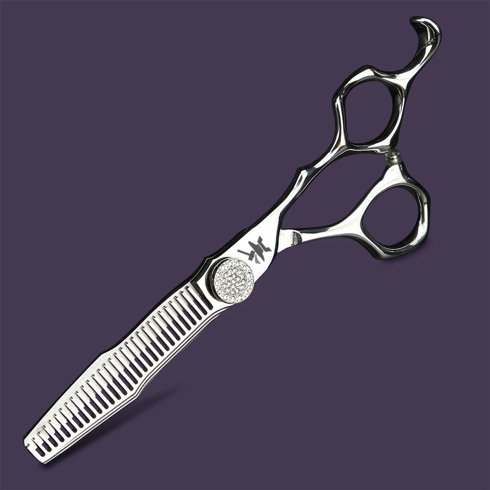 CNC craft hair scissors 6-inch Japanese 440C steel cutting and thinning scissors hairdresser scissors