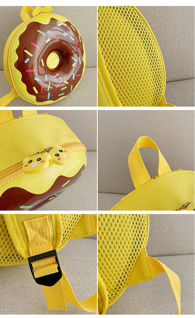 Cartoon Kids Backpack Cute Donut Eggshell Bag Fun Kindergarten Kids Backpack Boys Girls Backpack
