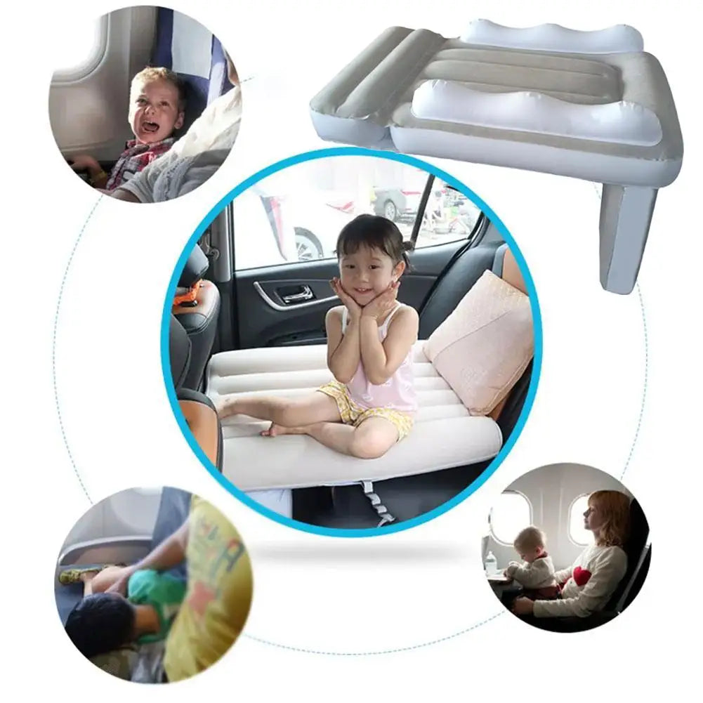 Portable Toddler Airplane Bed Baby Child Inflatable Mattress Air Bed Seat Extender Sleeping Mattress For Travel Car Road Trip