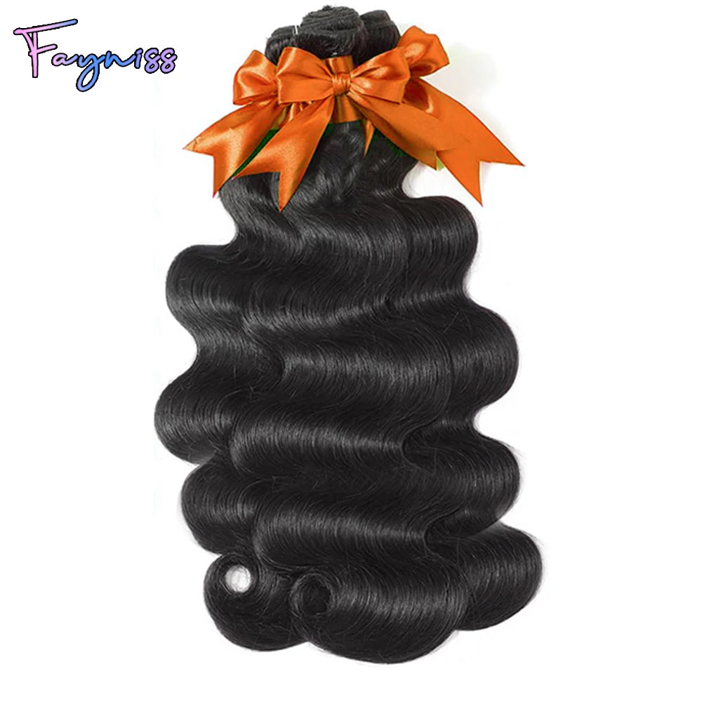 Fayniss Body Wave Human Hair Weave 1/3/4 Bundles Brazilian Raw Remy Human Hair Bundles 100% Unprocessed Human Hair Extension