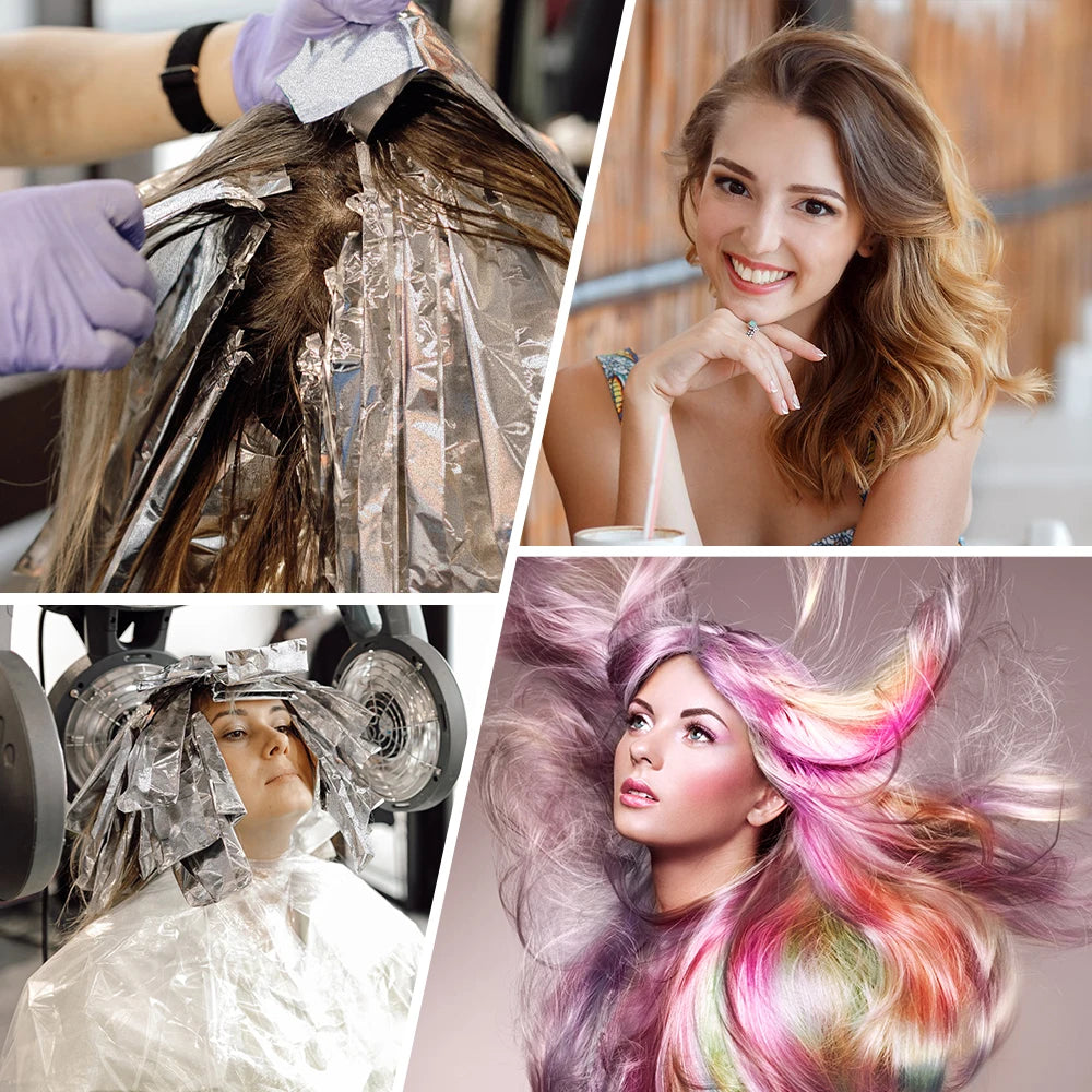 HAIRDRESSING ALUMINIUM FOIL - Thick & Strong Tin Foil Sheets for Hair Coloring, Highlights & Perm, Salon Barber Supplies