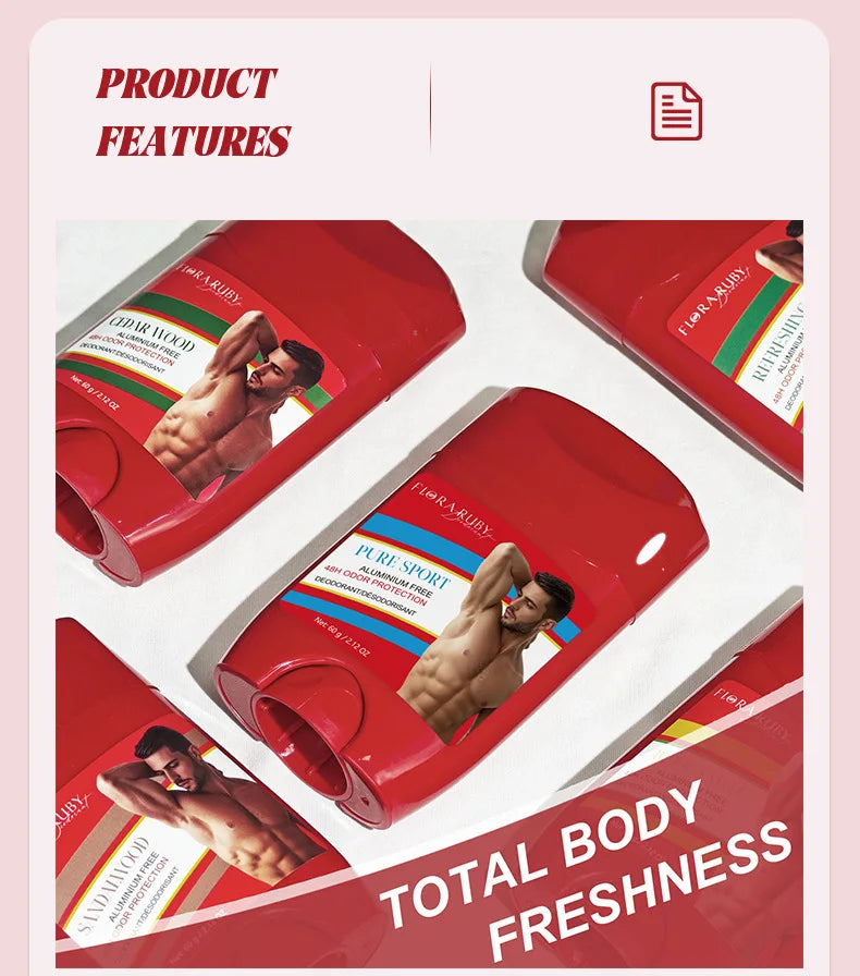 5 Type Men Deodorant Stick Sweating Sandalwood Keep Drying Lasting Fragrance Remove Armpit Odor Underarm Refresh Sticks Refresh