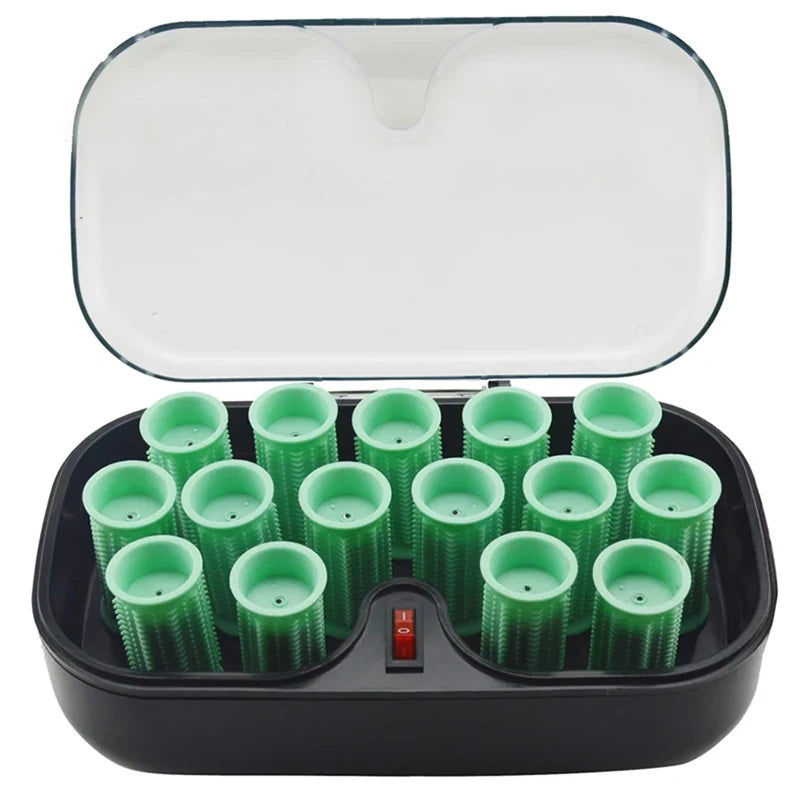 15Pcs/set Electrci Hair Perm Rods Dry Wet Dual-purpose Ceramic Hair Curler Self-Grip Lasting Curling Roller For Long Short Hair