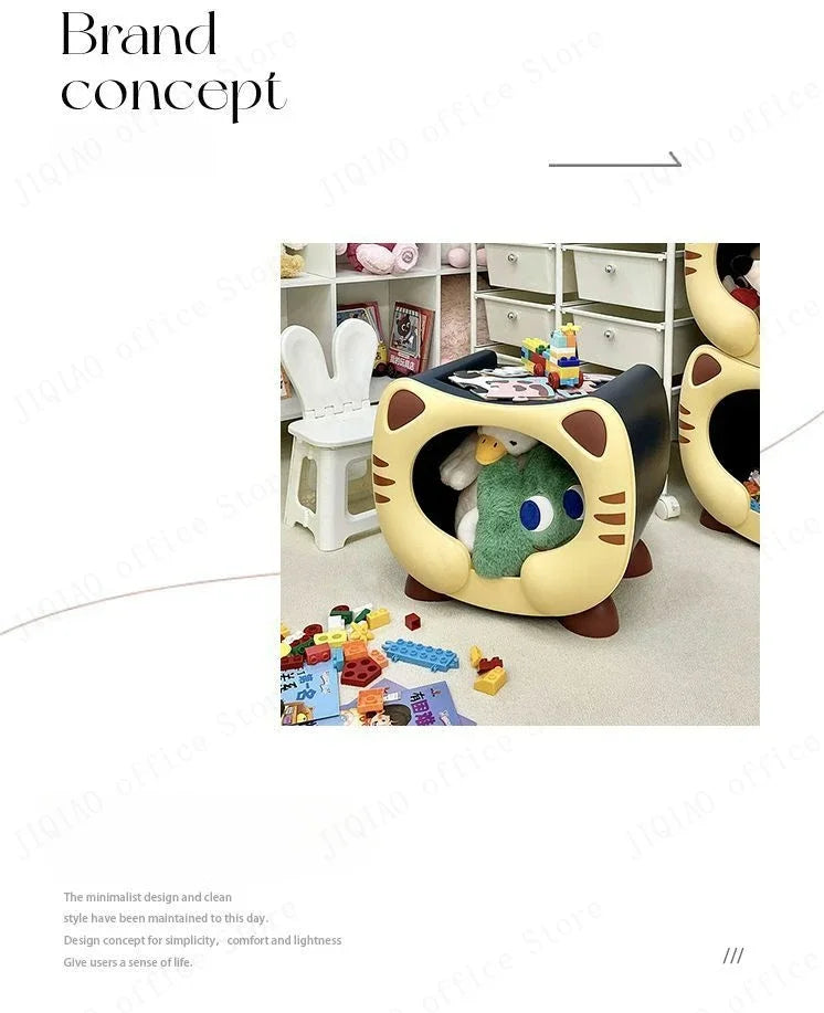 Modern Luxury Cartoon Cute Trendy Bedside Table Bedroom Bedside Table Toy Storage Nightstands Living Room Home Furniture