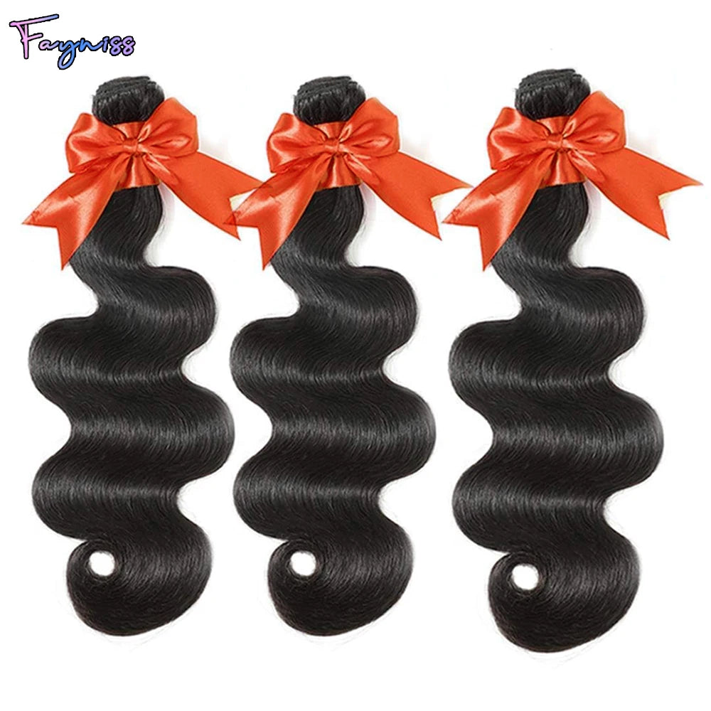 Fayniss Body Wave Human Hair Weave 1/3/4 Bundles Brazilian Raw Remy Human Hair Bundles 100% Unprocessed Human Hair Extension