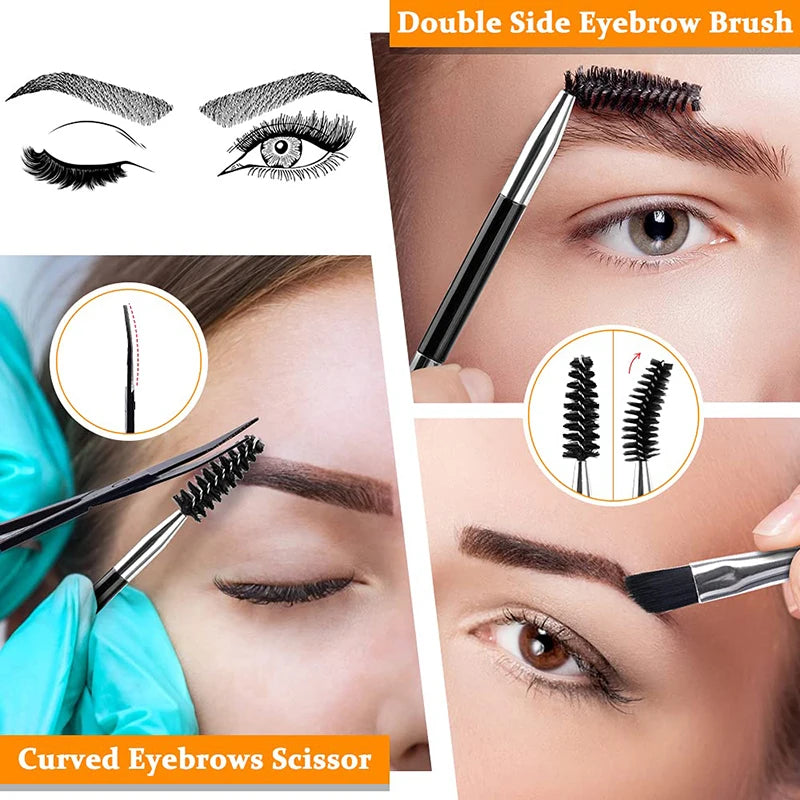 6 Pack Tweezers Set Professional Stainless Steel Curved Scissors for Women and Men Precision Tweezers Eyebrows for ngrown Hair
