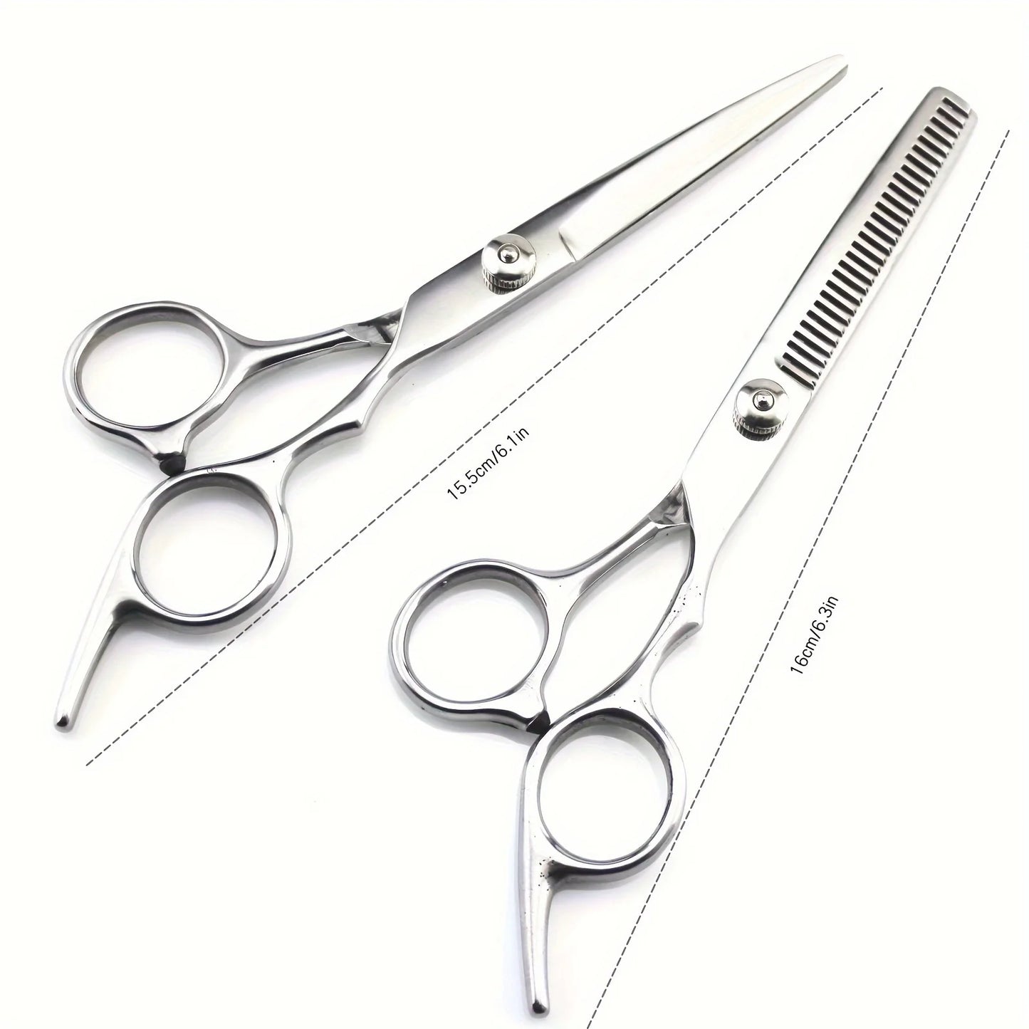 All-Purpose Hair Cutting Scissors, Durable Stainless Steel, Plastic Safety Guard,Customizable Tightness, Comfort Fit for Fingers