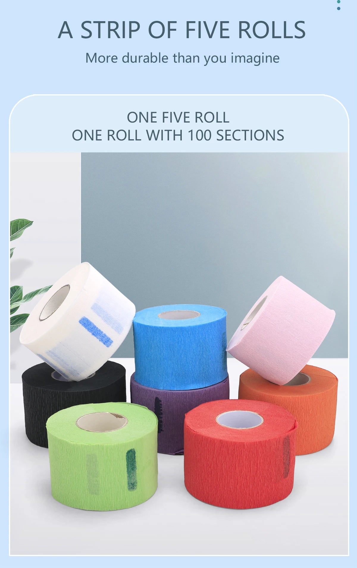 8 Color Disposable Neck Strips 1 Pack Hair Cutting Accessory Neck Paper Adjustable Barber Dedicated Salon Hairdressing Tools