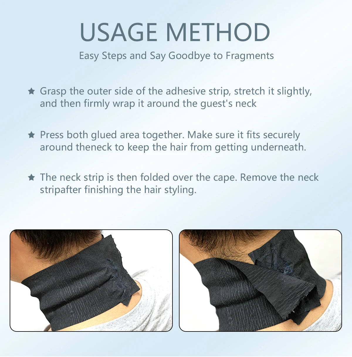 8 Color Disposable Neck Strips 1 Pack Hair Cutting Accessory Neck Paper Adjustable Barber Dedicated Salon Hairdressing Tools