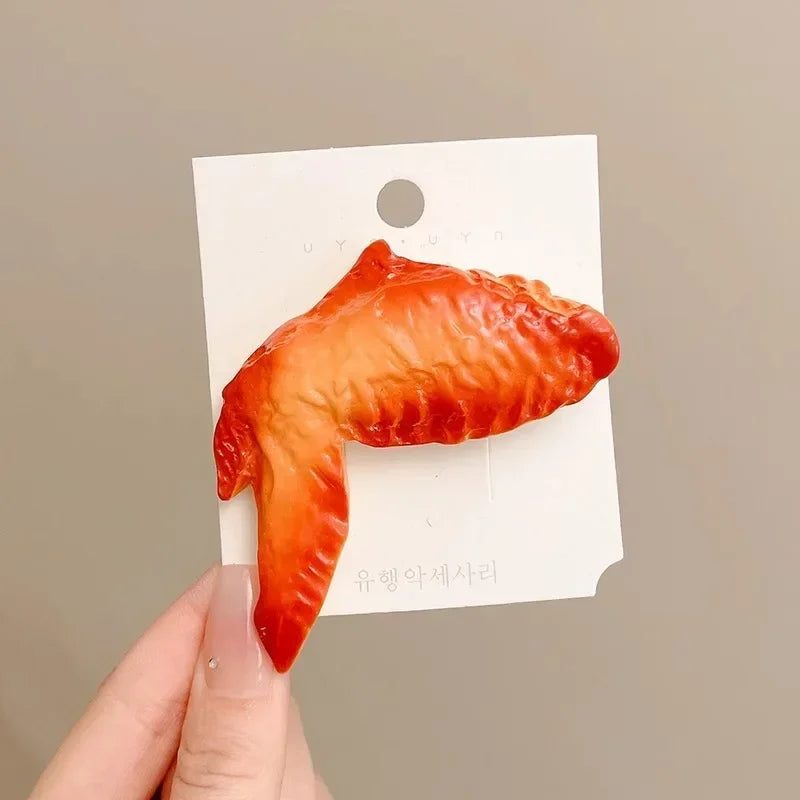 Creative Weird Knife Hair Clips Simulated Scissors Light Bulb Food Hairpins Girls Hairclip Punk Barrette Headwear Accessories