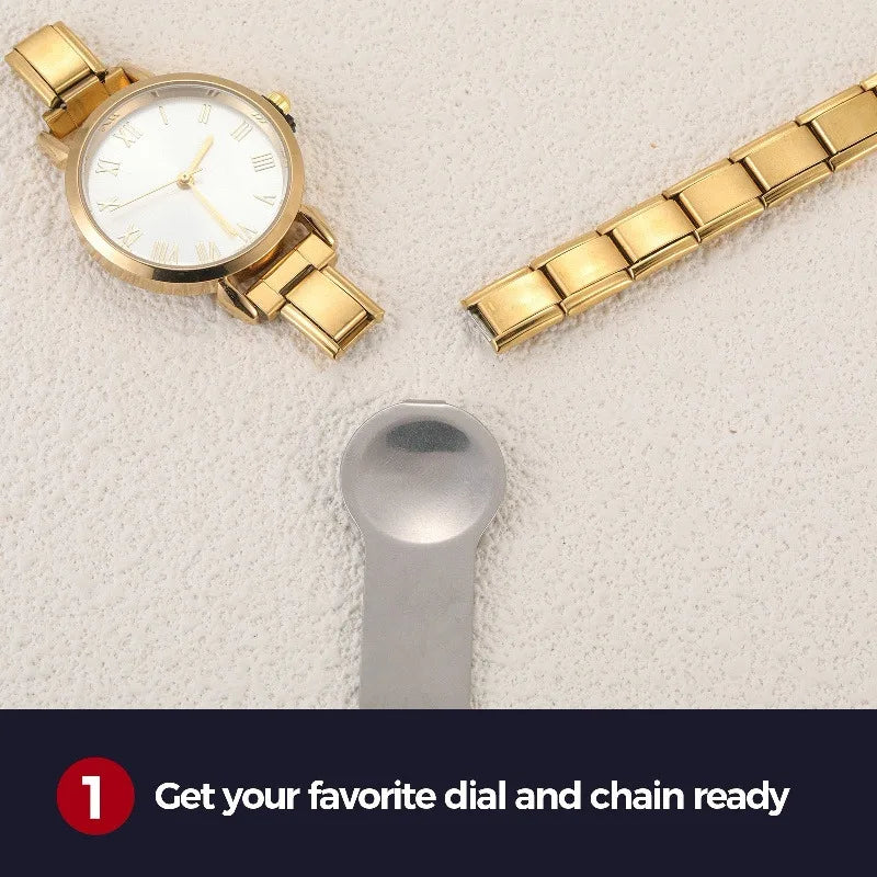 1PC Fashion Stainless Steel Round and Square Simple Watch Bracelet Bangle for Friend Birthday Men's Women's DIY Jewelry Gifts