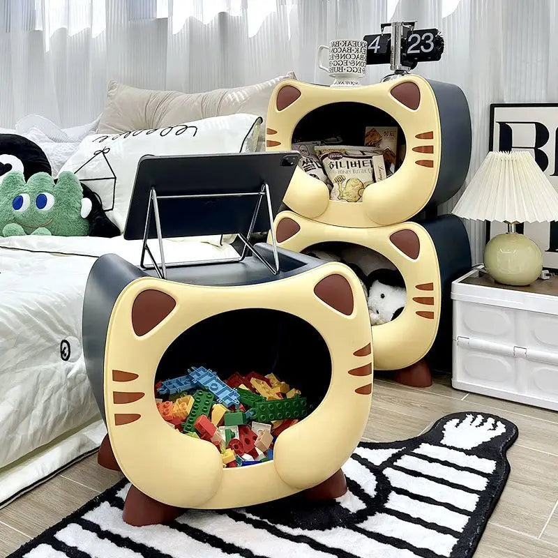 Modern Luxury Cartoon Cute Trendy Bedside Table Bedroom Bedside Table Toy Storage Nightstands Living Room Home Furniture