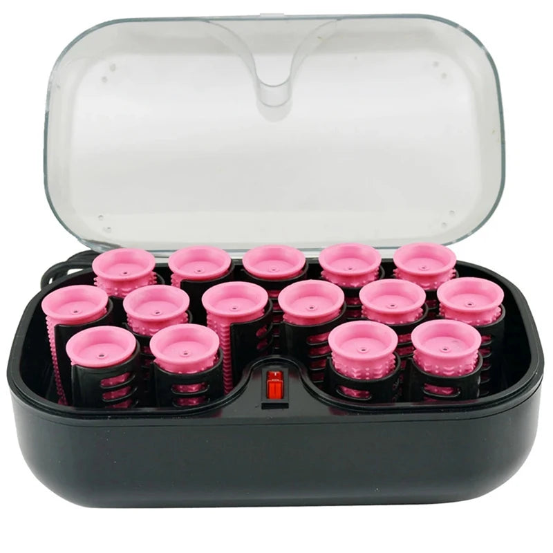 15Pcs/set Electrci Hair Perm Rods Dry Wet Dual-purpose Ceramic Hair Curler Self-Grip Lasting Curling Roller For Long Short Hair