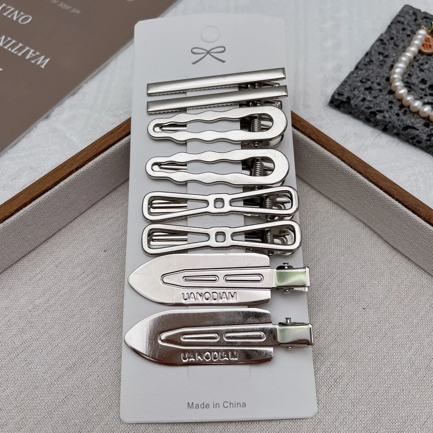Sliver Metal Hair Clips for Women, Y2K Duckbill Hairpin, Personality Bangs Side Headwear, Barrettes Hairclip Styling Accessories