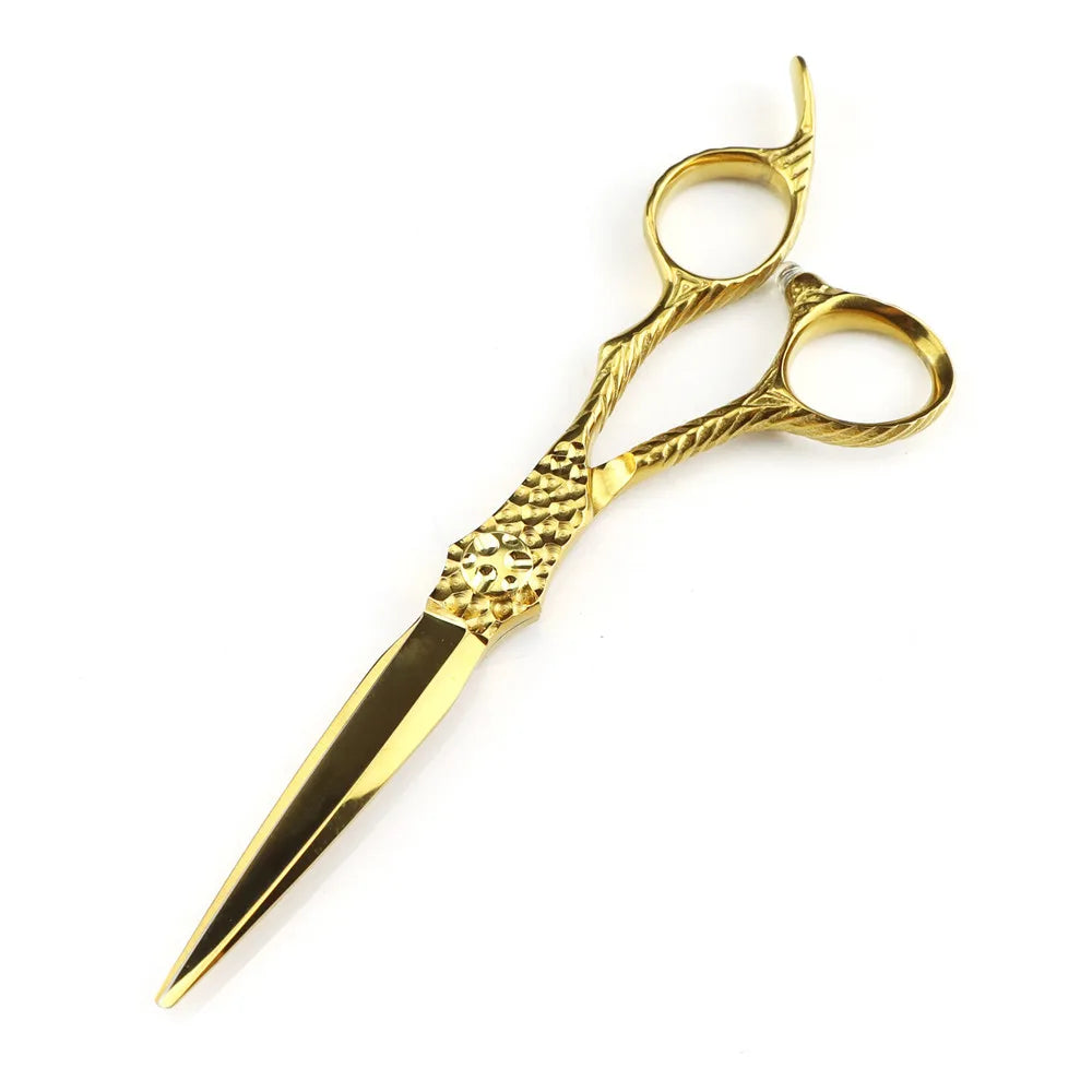 Professional JP 440c steel 6 '' Upscale Gold cut hair scissors haircut thinning barber makas cutting shears hairdresser scissors