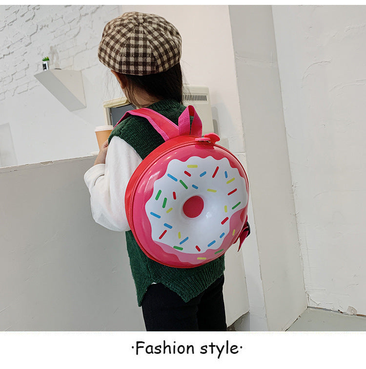 Cartoon Kids Backpack Cute Donut Eggshell Bag Fun Kindergarten Kids Backpack Boys Girls Backpack
