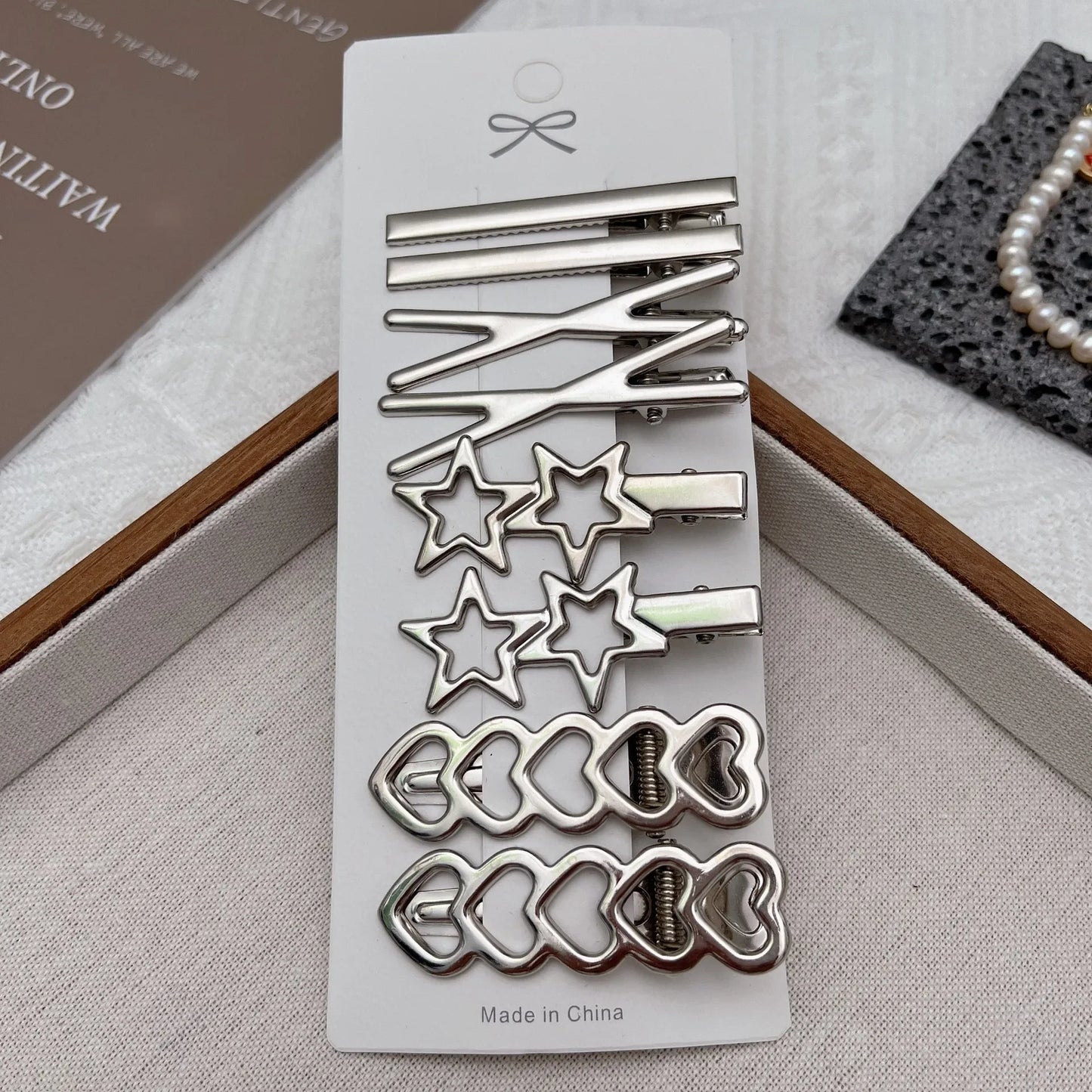 Sliver Metal Hair Clips for Women, Y2K Duckbill Hairpin, Personality Bangs Side Headwear, Barrettes Hairclip Styling Accessories