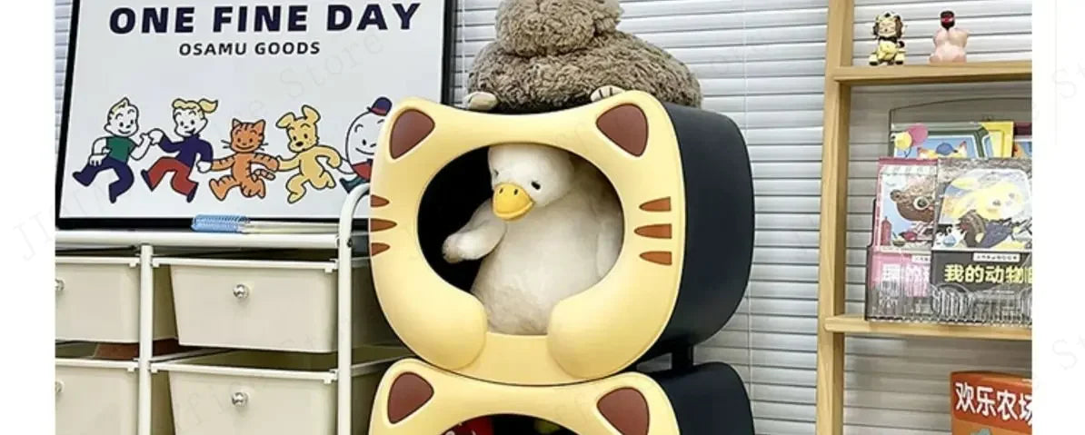 Modern Luxury Cartoon Cute Trendy Bedside Table Bedroom Bedside Table Toy Storage Nightstands Living Room Home Furniture